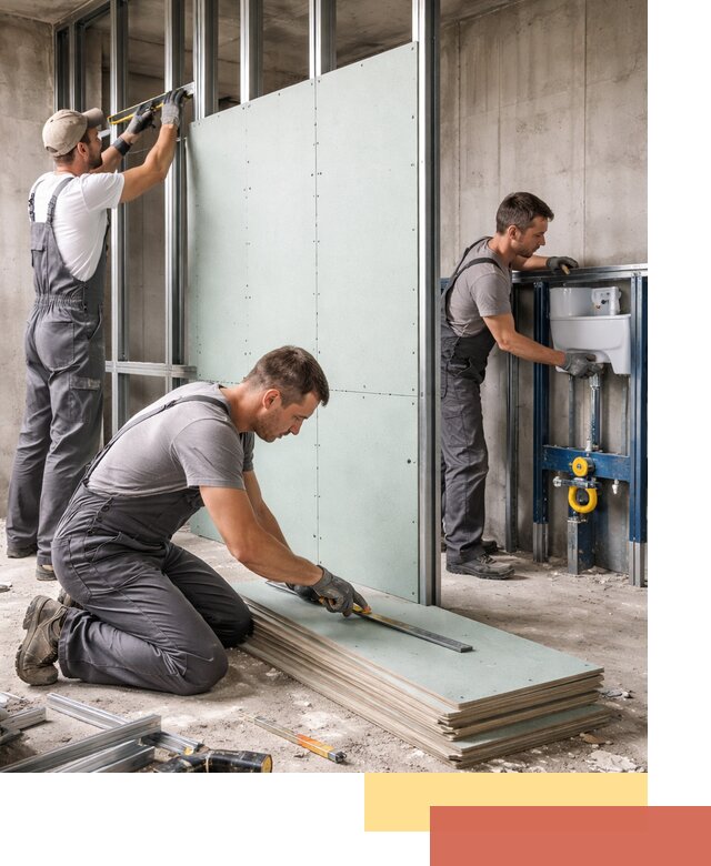 Монтаж и ремонт сантехнических перегородок в Котельниках