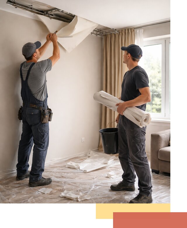 Демонтаж натяжного потолка в Котельниках быстро и аккуратно