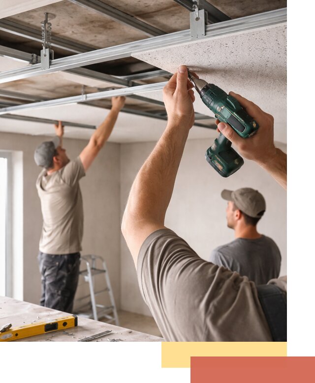 Монтаж акустического потолка в Котельниках под ключ