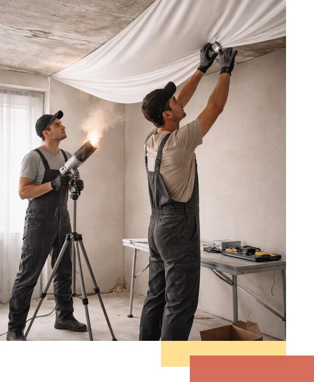 Установка натяжного потолка под ключ в Котельниках