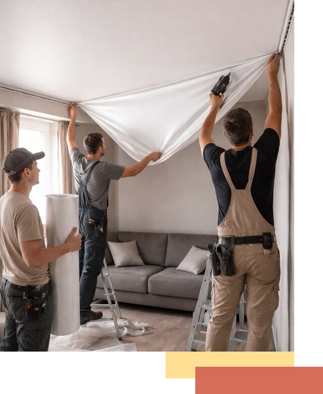 Монтаж сатинового натяжного потолка в Котельниках качественно и быстро