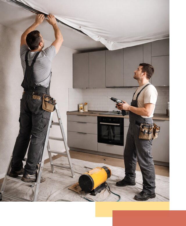 Монтаж натяжного потолка на кухне в Котельниках