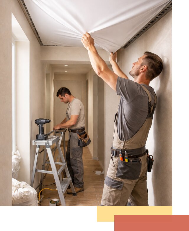 Монтаж натяжного потолка в прихожей в Котельниках