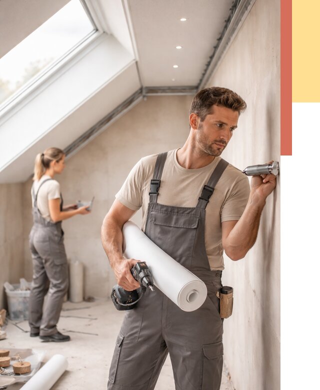 Монтаж натяжного потолка на мансарде в Котельниках от 3716 руб. | ОТДЕЛОЧНИК-Ктн