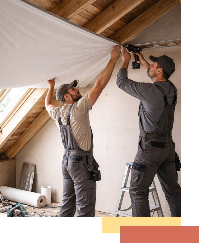 Монтаж натяжного потолка в мансарде в Котельниках