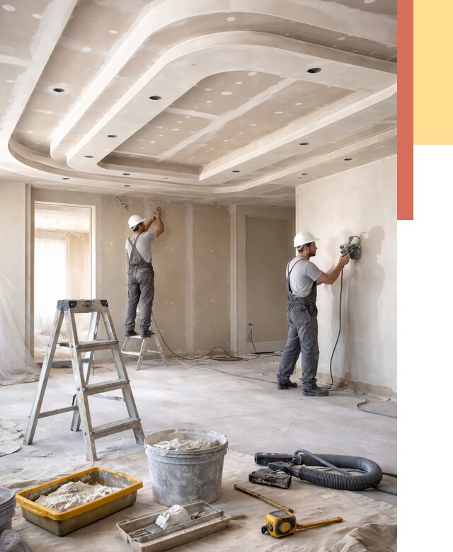 Многоуровневый потолок из гипсокартона в Котельниках от 796 руб. под ключ | ОТДЕЛОЧНИК-Ктн