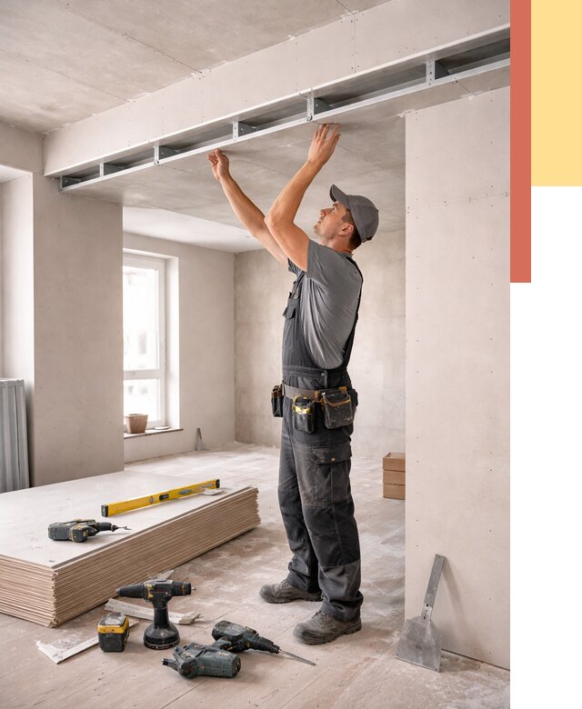 Потолок из гипсокартона с нишей в Котельниках от 1327 руб. под ключ | ОТДЕЛОЧНИК-Ктн