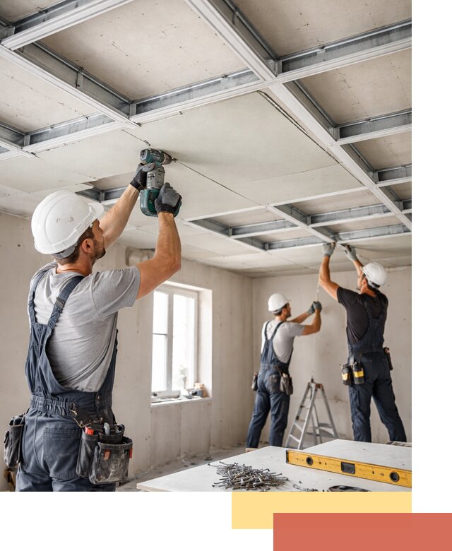 Кессонный потолок из гипсокартона под ключ в Котельниках