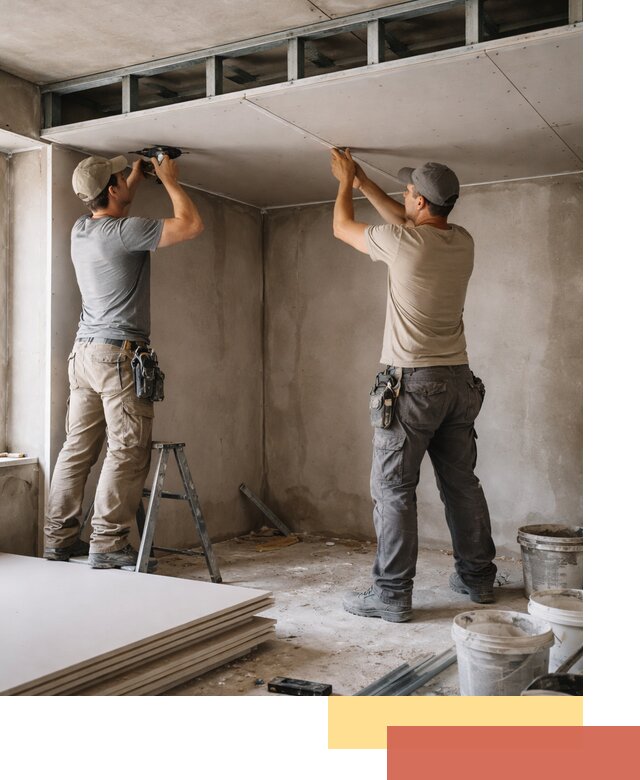 Короб из гипсокартона на потолке под ключ в Котельниках