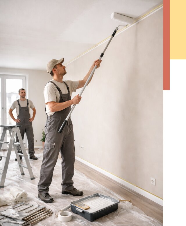 Покраска потолка из гипсокартона в Котельниках от 4778 руб./м2 — услуги под ключ | ОТДЕЛОЧНИК-Ктн