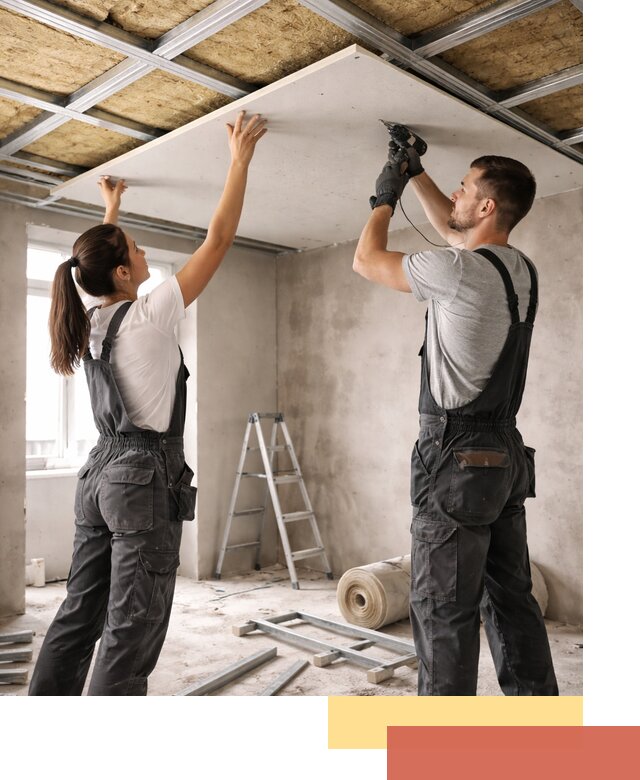 Звукоизоляция потолка из ГКЛ в Котельниках профессионально и надежно