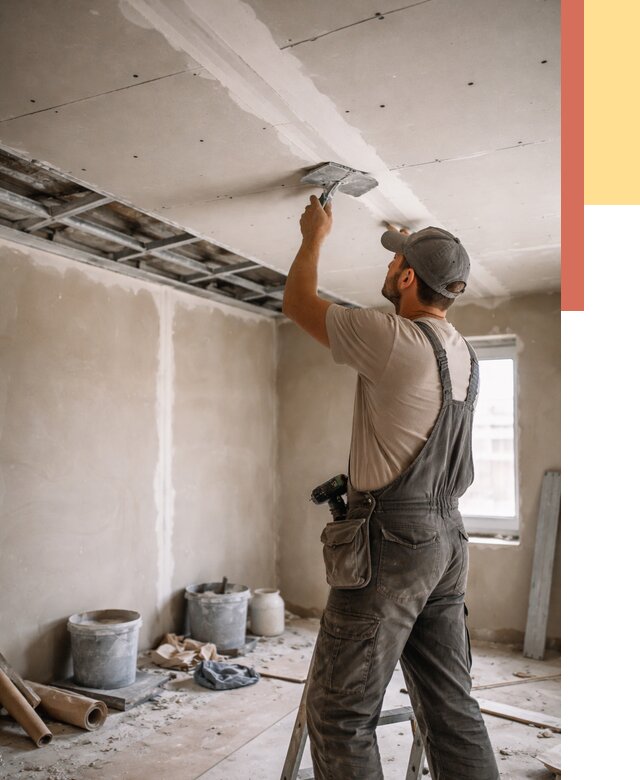 Ремонт потолка из гипсокартона в Котельниках от 690 руб./м² — быстро и недорого | ОТДЕЛОЧНИК-Ктн