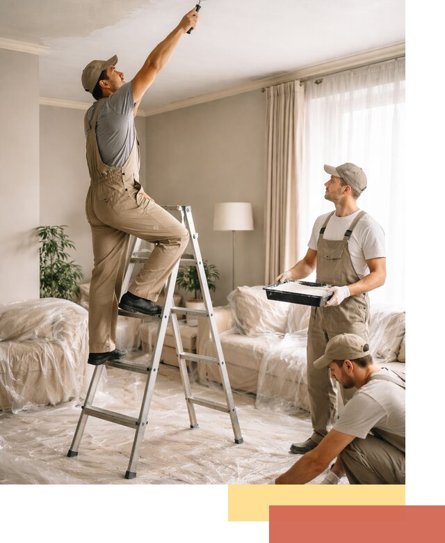 Покраска потолков акриловой краской в Котельниках качественно и быстро