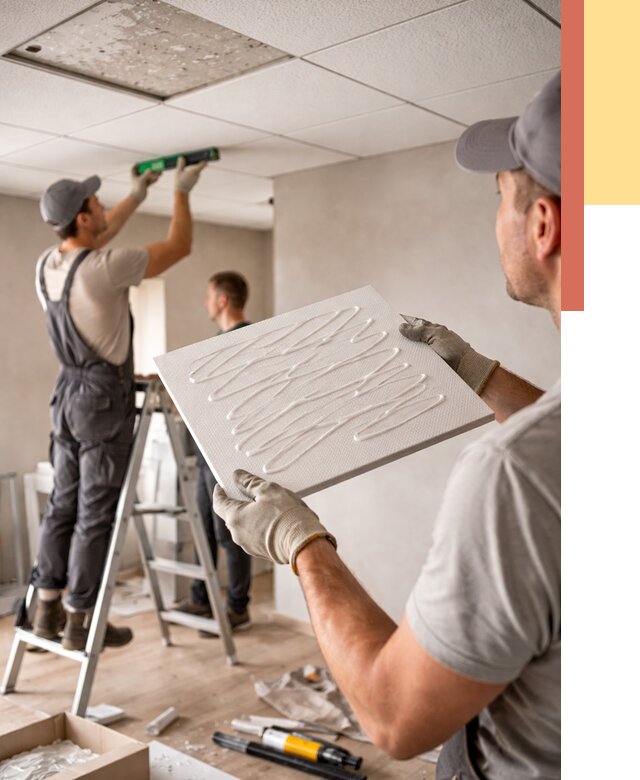 Монтаж потолочной плитки в Котельниках от 4778 руб. — быстро и недорого | ОТДЕЛОЧНИК-Ктн