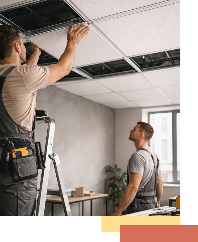 Монтаж потолочной плитки в Котельниках качественно и в срок