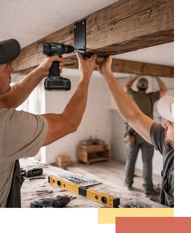 Монтаж декоративных потолочных балок в Котельниках