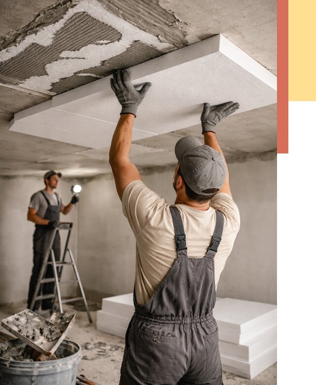 Утепление потолка пенопластом в Котельниках от 4778 руб/м2 — недорого и быстро | ОТДЕЛОЧНИК-Ктн